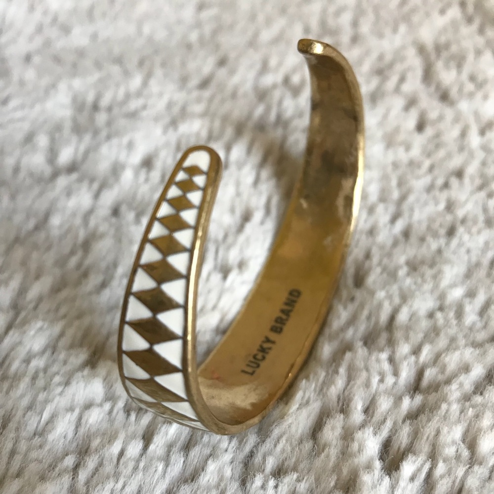 Lucky Brand White & Gold Bracelet